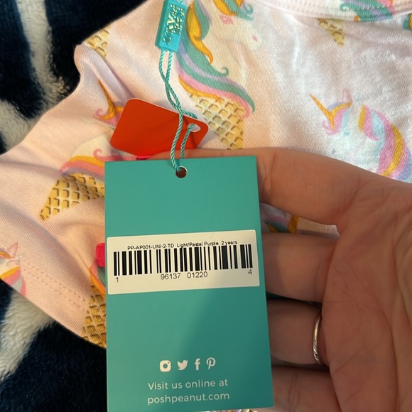 Posh peanut unicorn ice cream cone 2 piece bummy set - Picture 3 of 3